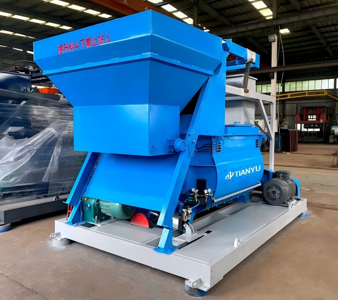 JS750雙臥軸強制式混凝土攪拌機